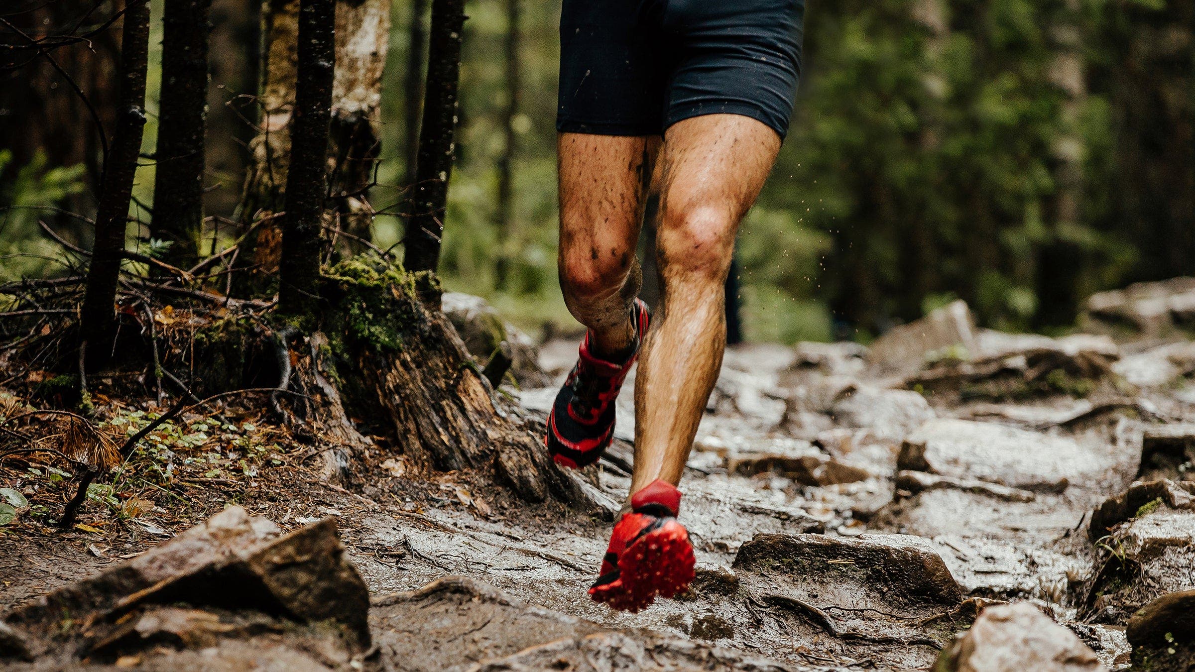 runner on trail experiencing pain on outside of lower leg above ankle