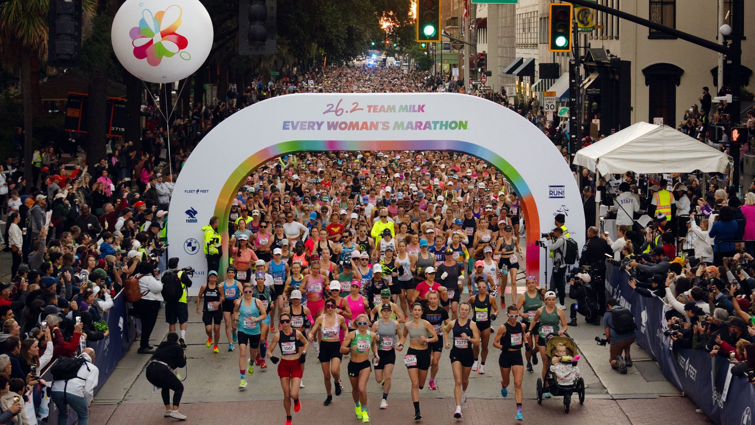 The atmosphere at the starting line was full of nerves, laughter, celebration, and excitement. 